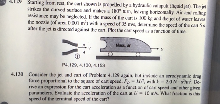 A cart is propelled over an xy plane