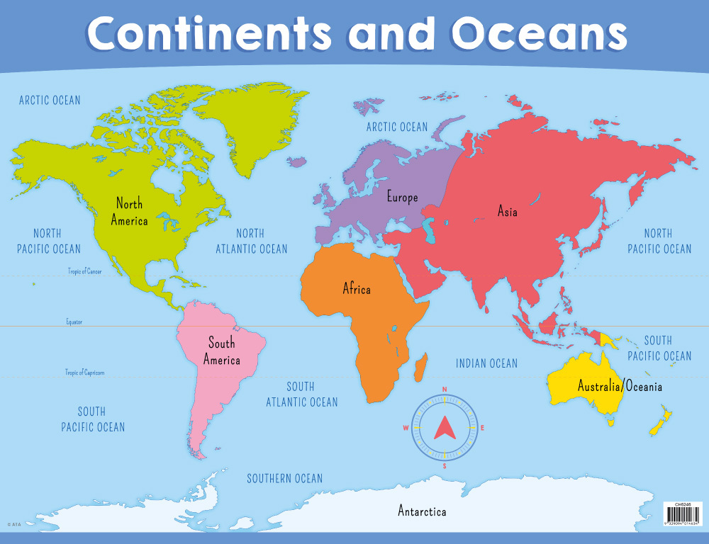 Continents and oceans study guide